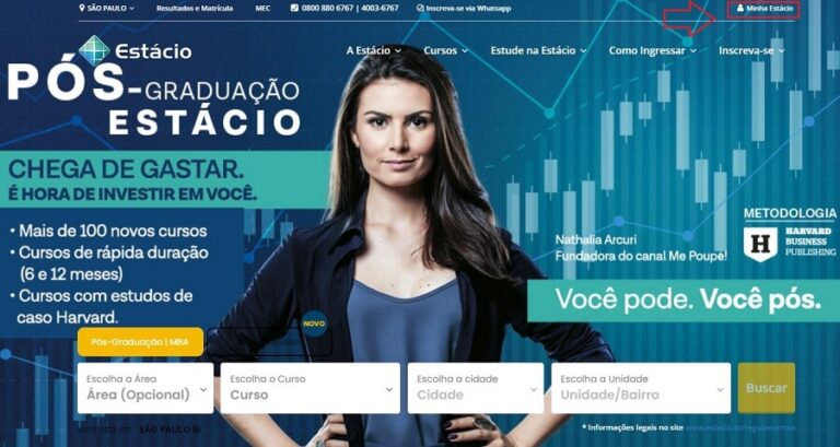 PORTAL DO ALUNO ESTÁCIO 2026 → Como Entrar, Pós-Graduação